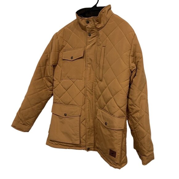 Yellowstone Mens Quilted Brown Jacket With Front Pockets Snap Closures Sz Medium - Picture 3 of 11